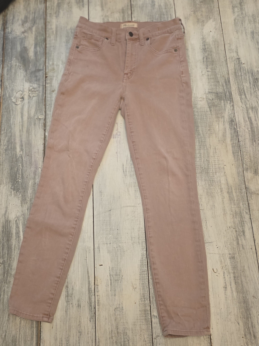 Madewell Women’s 9" High Riser Skinny Skinny Crop Jeans in Dusty Rose sz 27